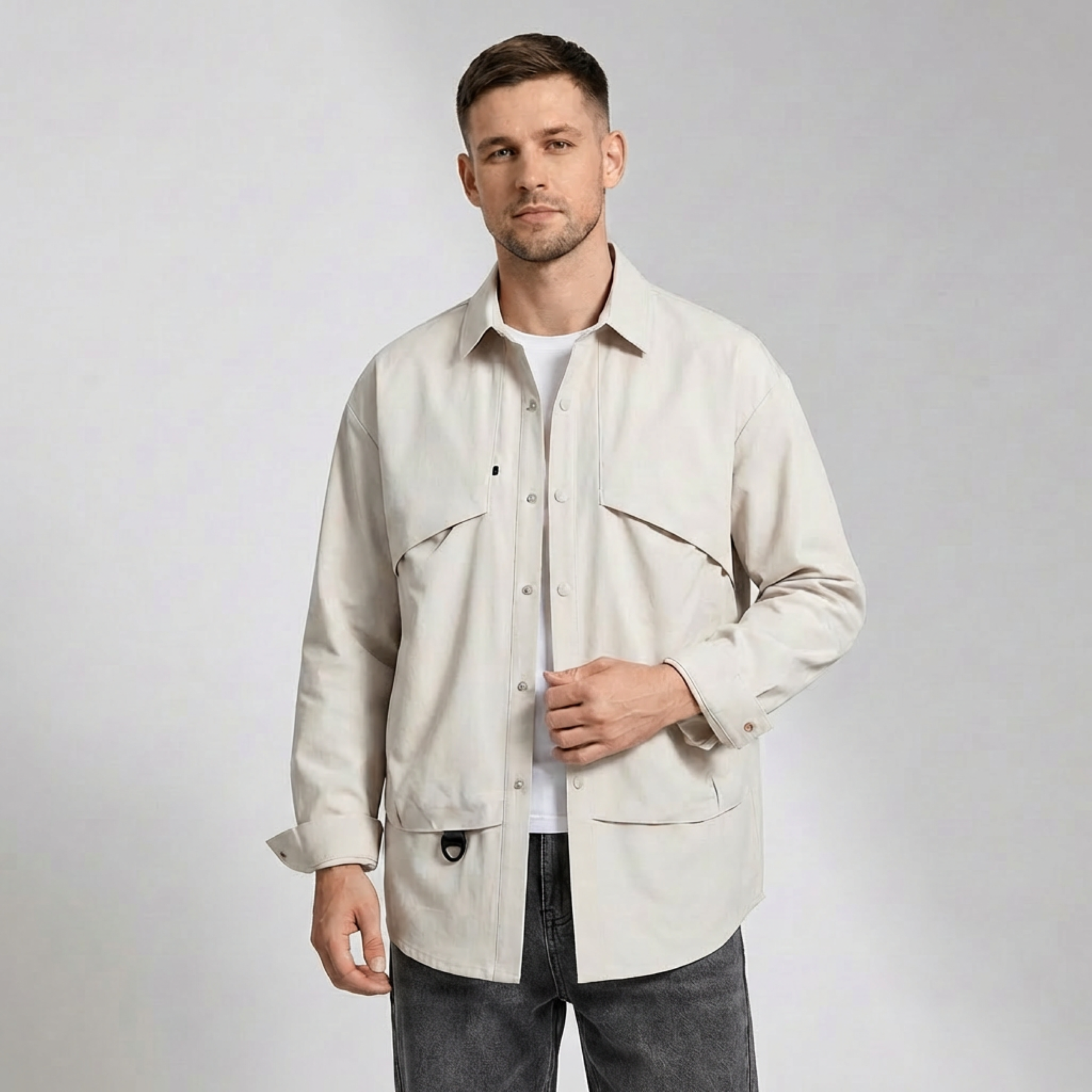 Riverno Snap-Down Overshirt