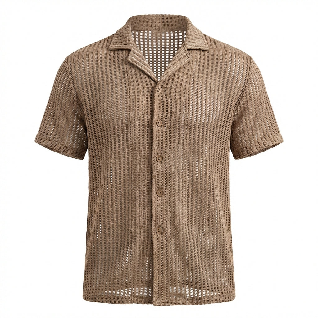 Romano Openwork Button Shirt