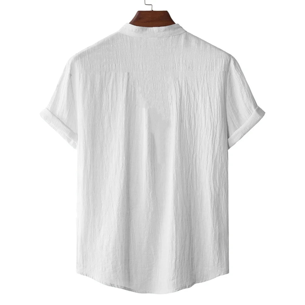 Salvoro Linen Henley Tee