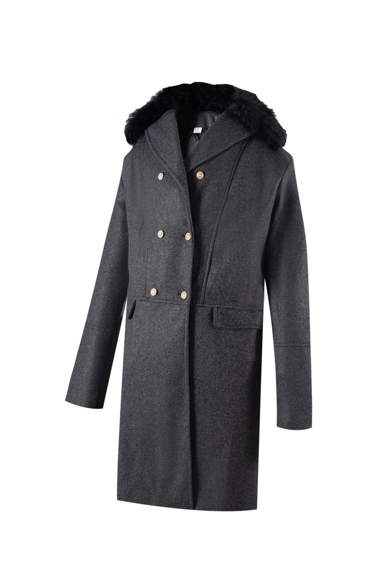 Valbona Fur-Collar Overcoat