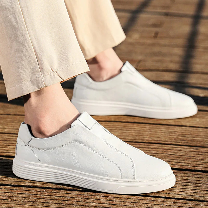 Alba Minimal Leather Slip-On