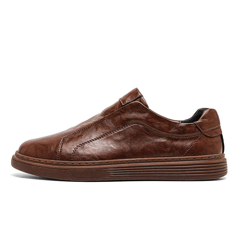 Alba Minimal Leather Slip-On