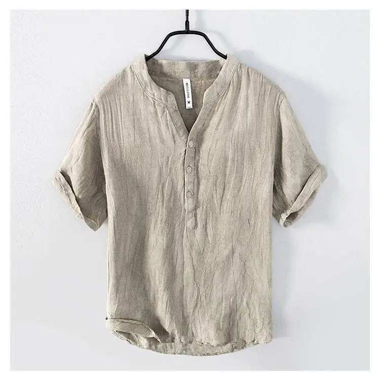Solvano Linen V-Neck Shirt