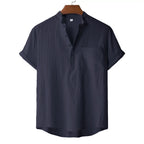 Salvoro Linen Henley Tee