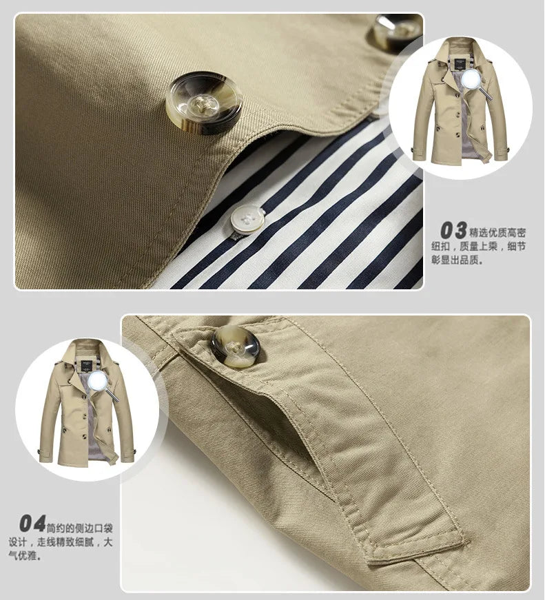 Calviano Mid-Length Trench Coat