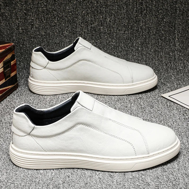 Alba Minimal Leather Slip-On