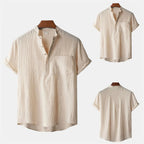 Salvoro Linen Henley Tee