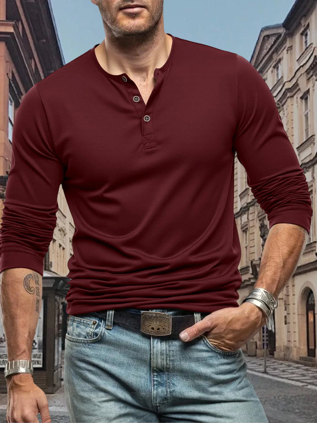 Maretti Slim Henley Tee