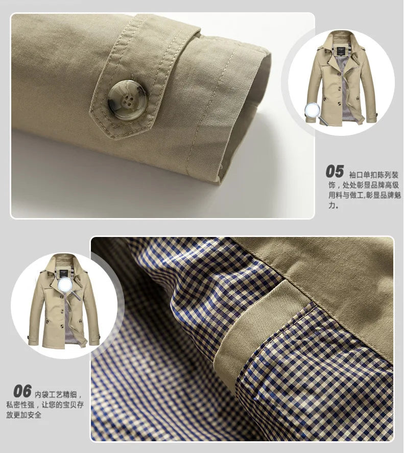 Calviano Mid-Length Trench Coat