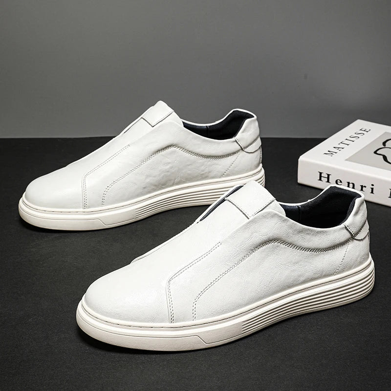 Alba Minimal Leather Slip-On