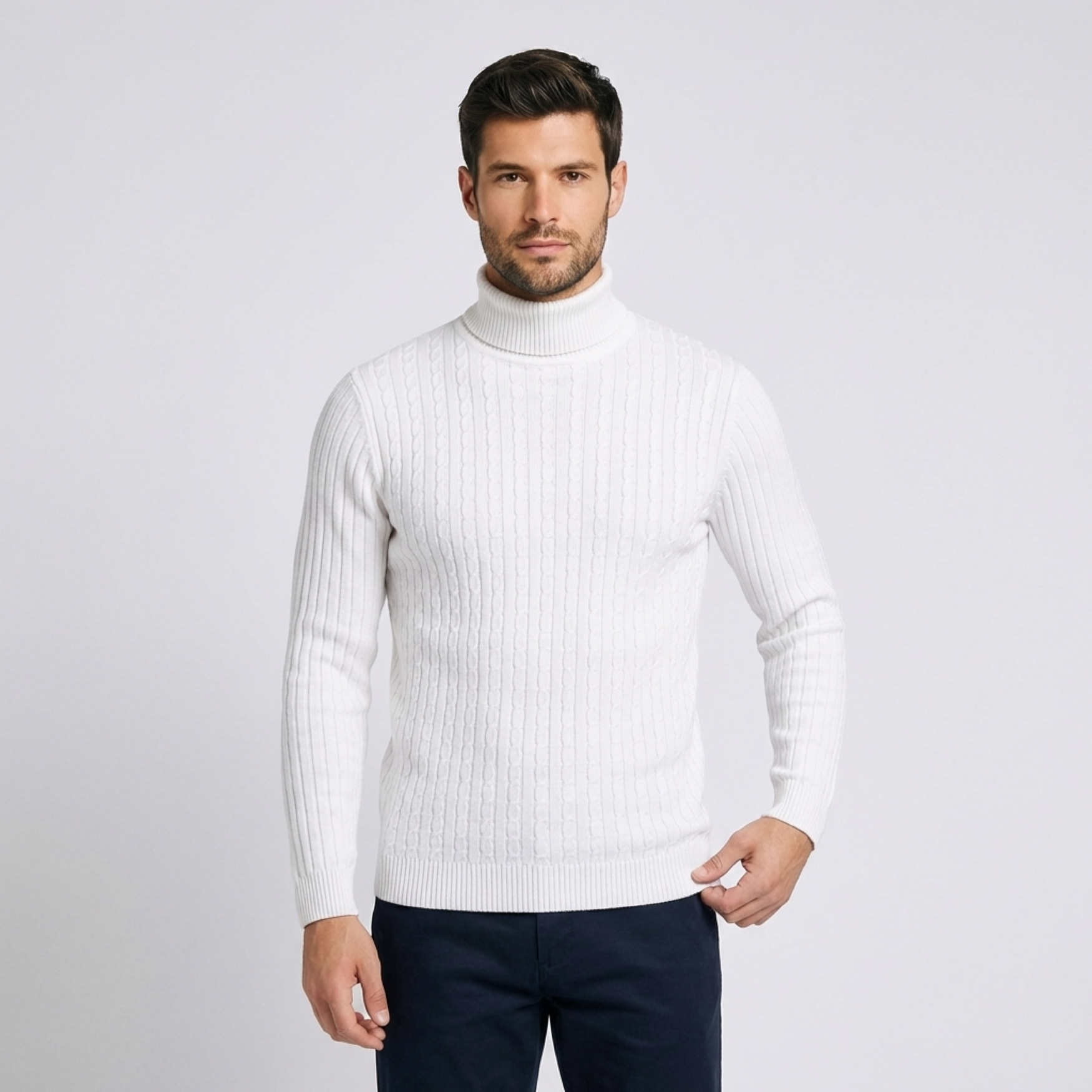 Salvaro Ribbed Turtleneck Sweater