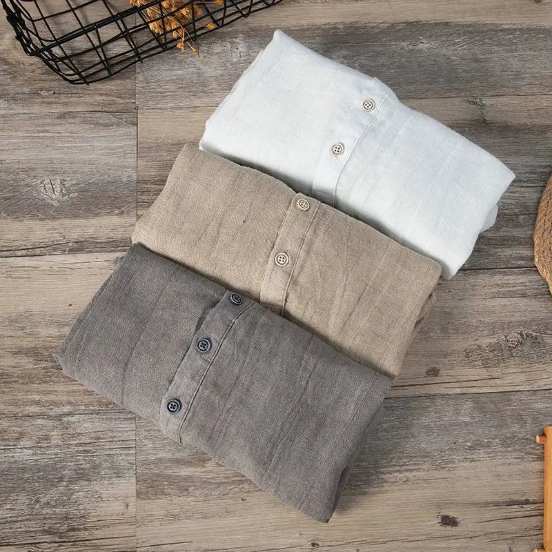 Solvano Linen V-Neck Shirt