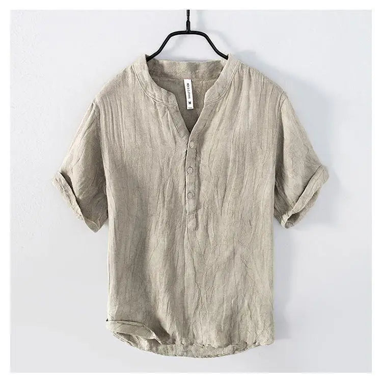 Solvano Linen V-Neck Shirt
