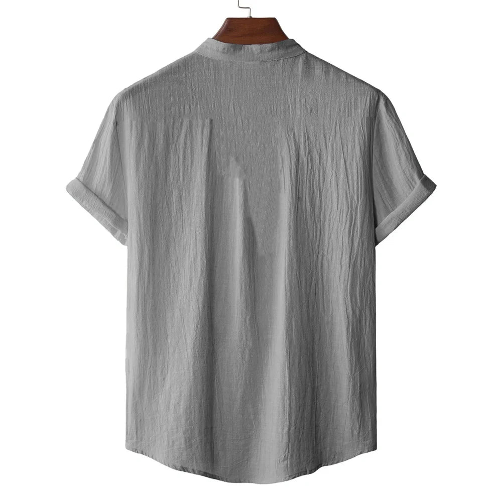 Salvoro Linen Henley Tee