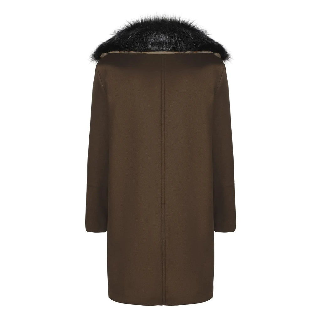 Valbona Fur-Collar Overcoat