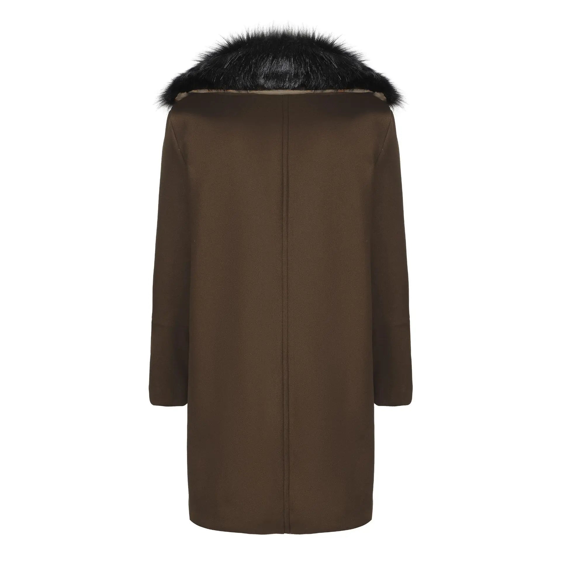 Valbona Fur-Collar Overcoat
