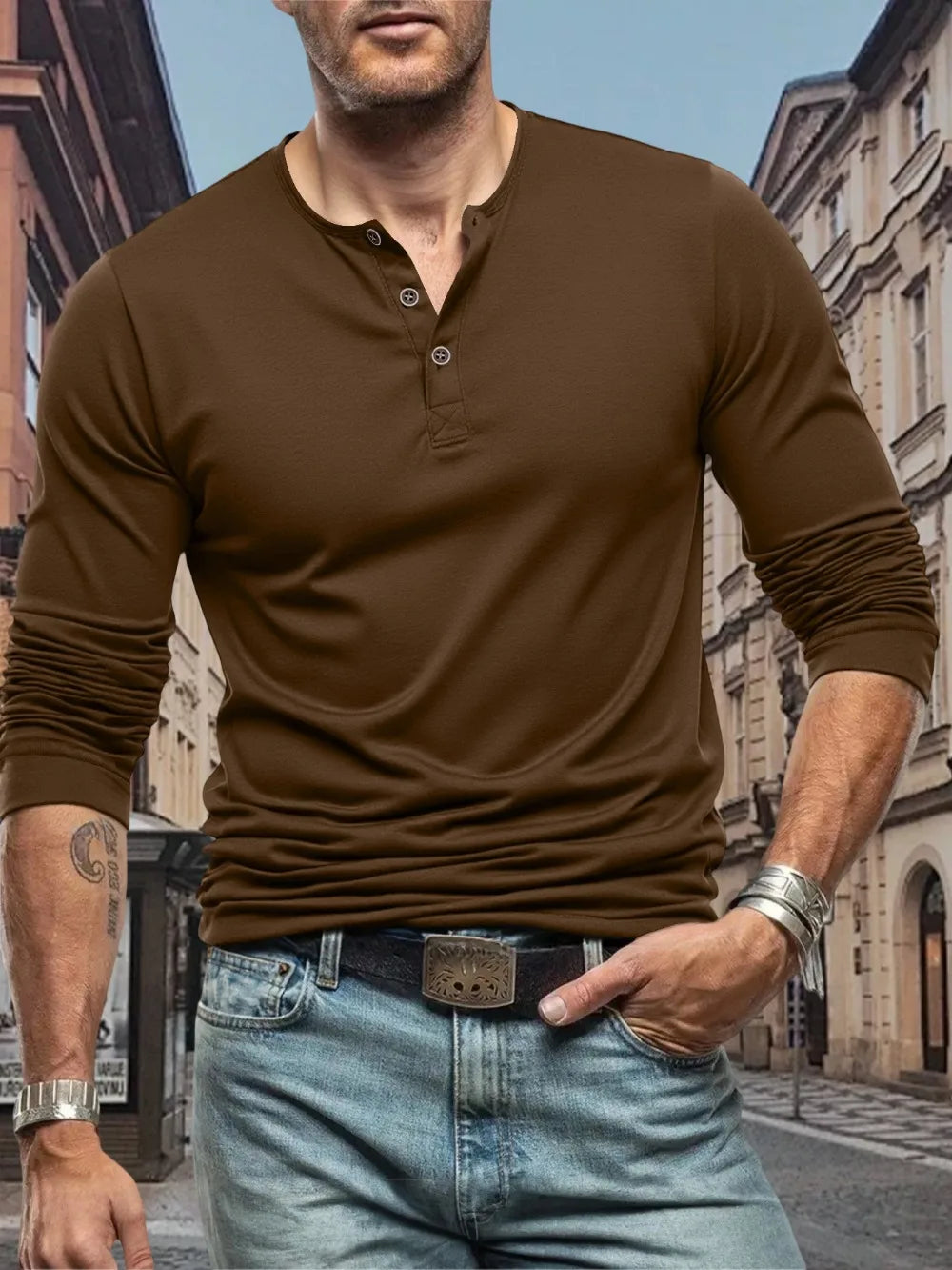 Maretti Slim Henley Tee