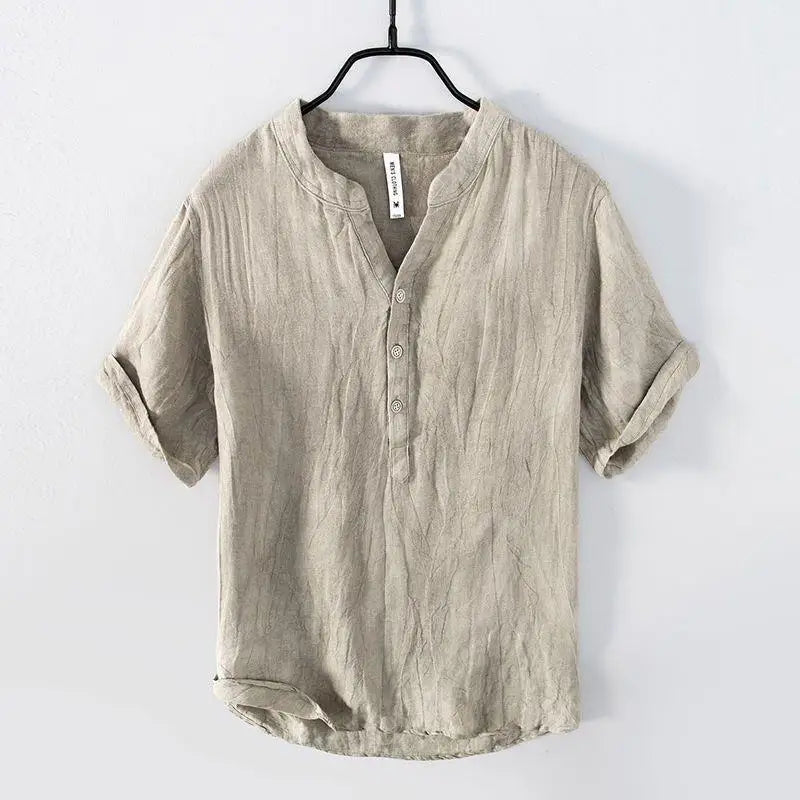 Solvano Linen V-Neck Shirt