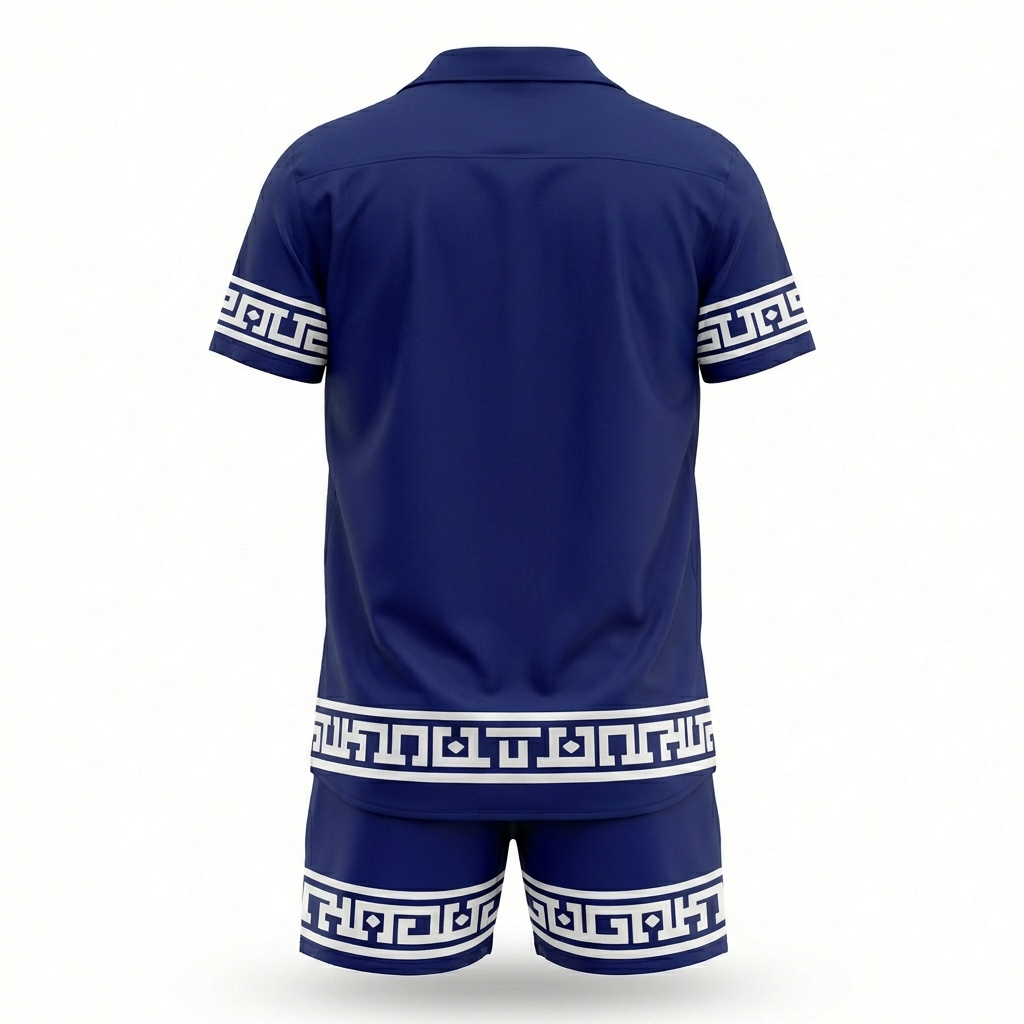 Siracusa Patterned Shirt & Shorts Set