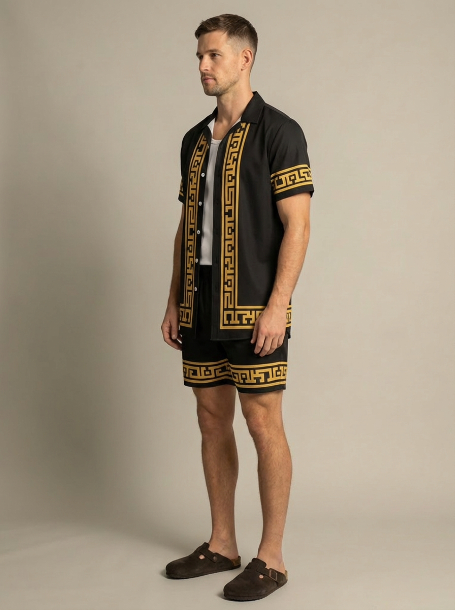 Siracusa Patterned Shirt & Shorts Set