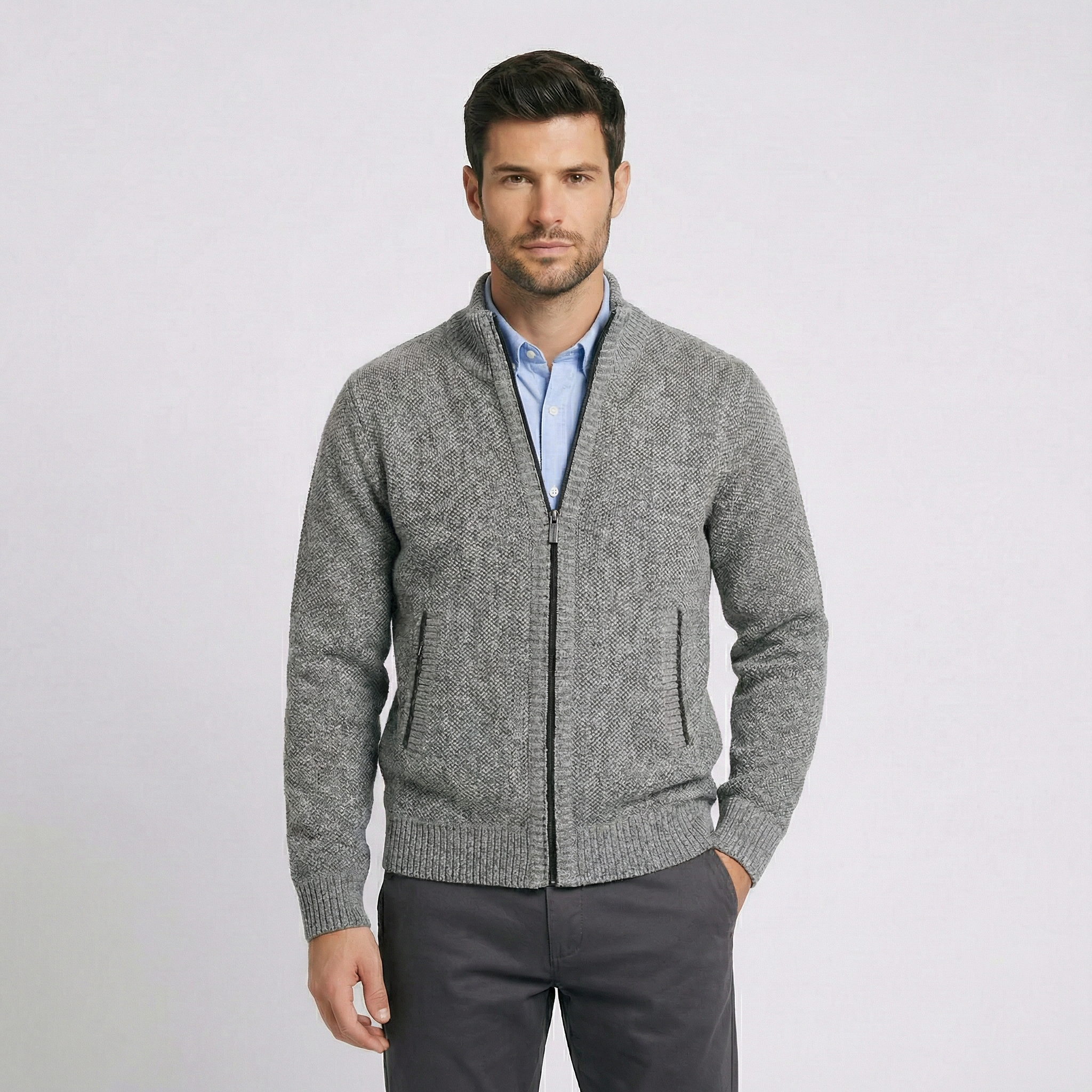 Sorrento Stand-Collar Knit Jacket