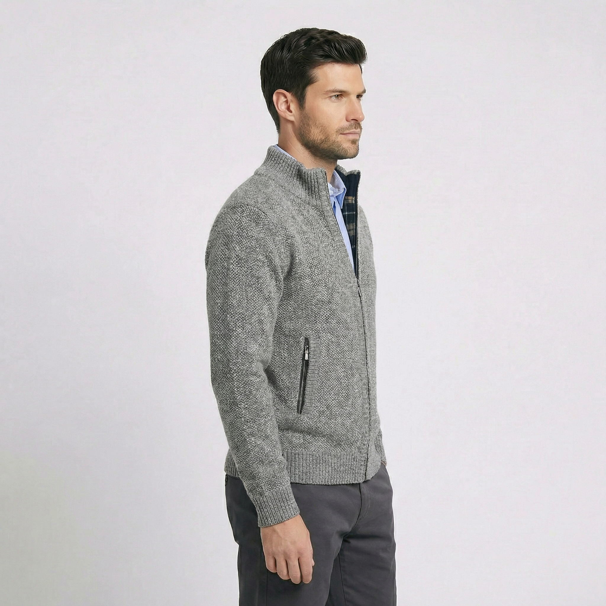 Sorrento Stand-Collar Knit Jacket