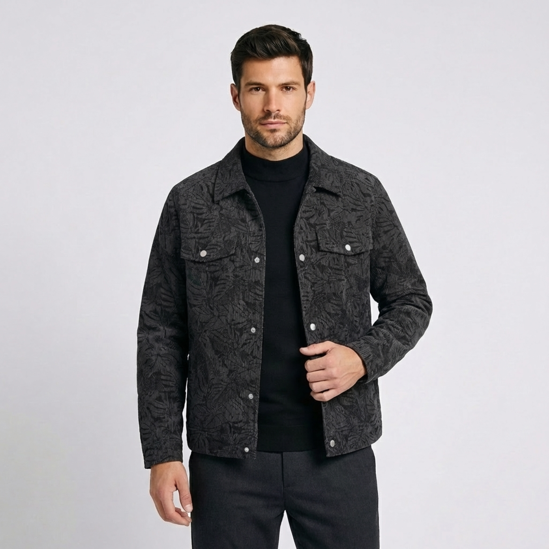 Tivaro Corduroy Snap Down Jacket