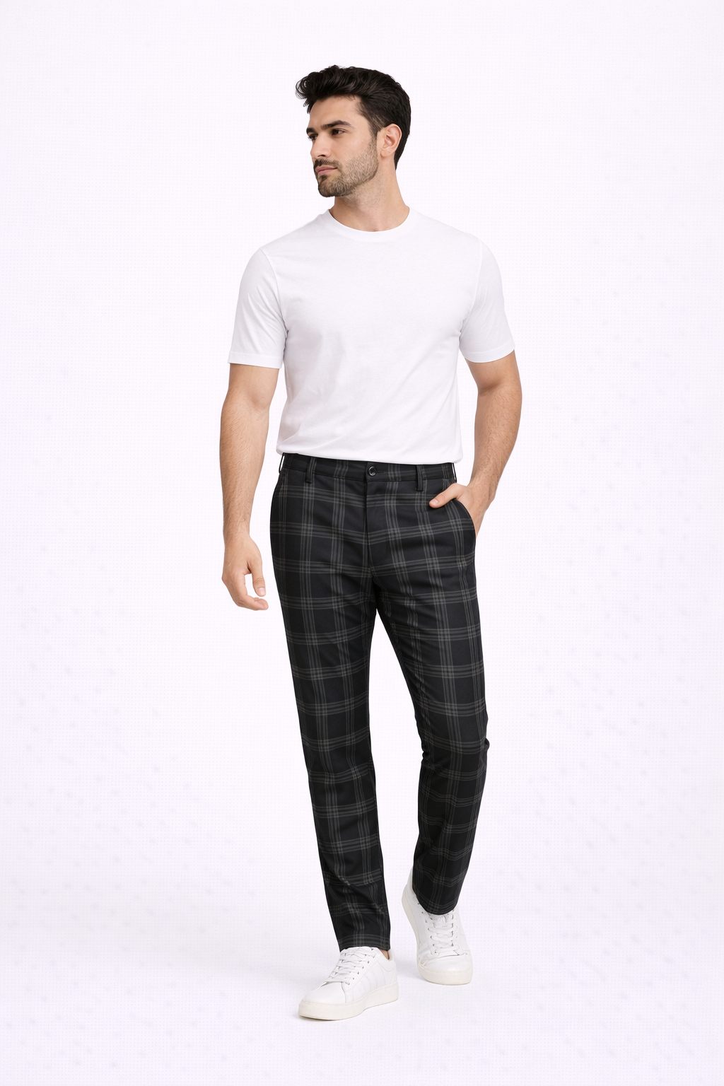 Udine Plaid Tailored Pant