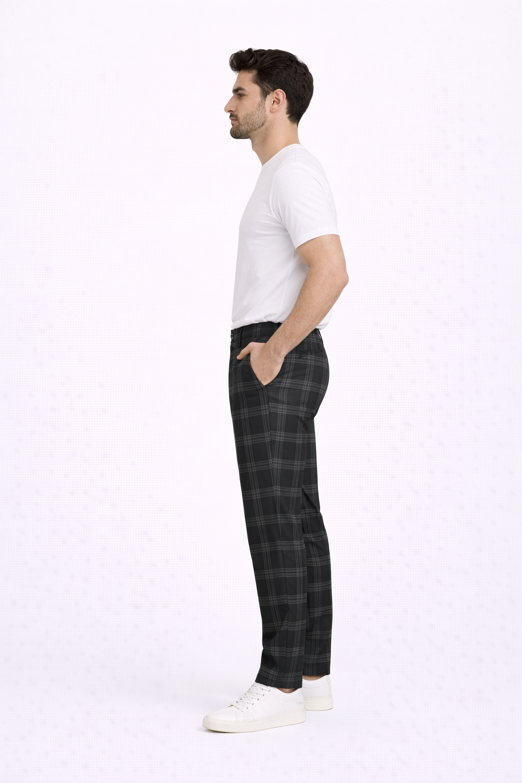 Udine Plaid Tailored Pant