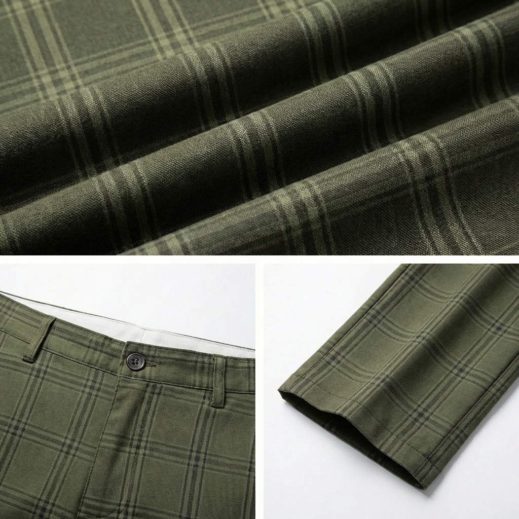 Udine Plaid Tailored Pant
