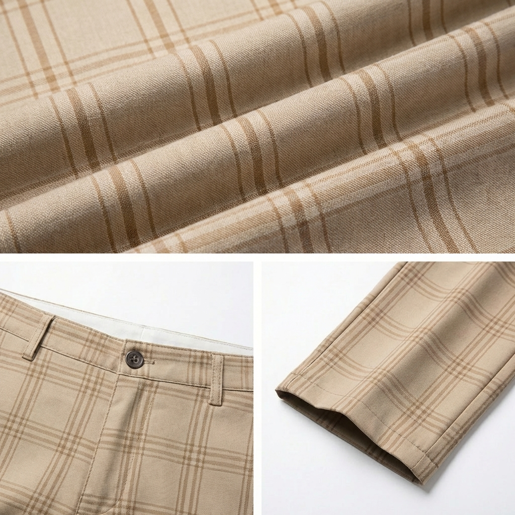 Udine Plaid Tailored Pant