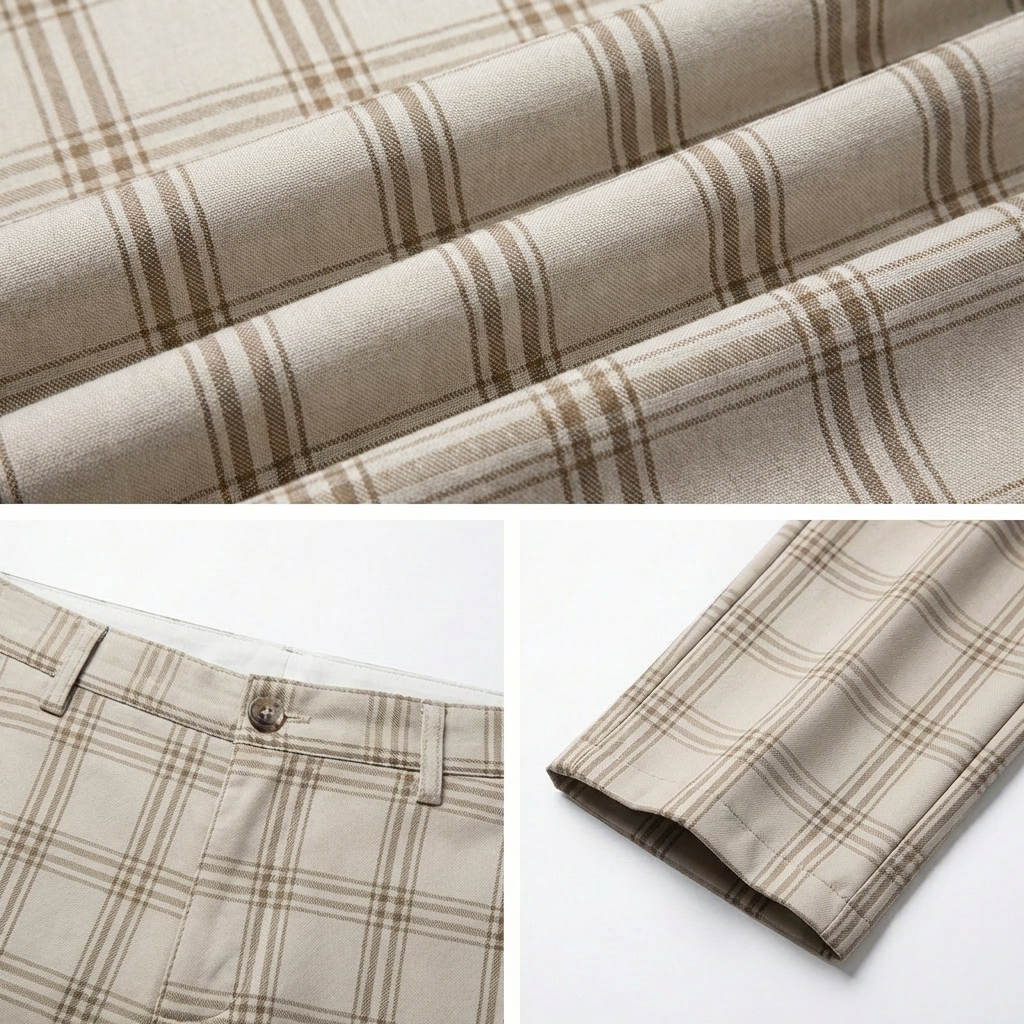 Udine Plaid Tailored Pant
