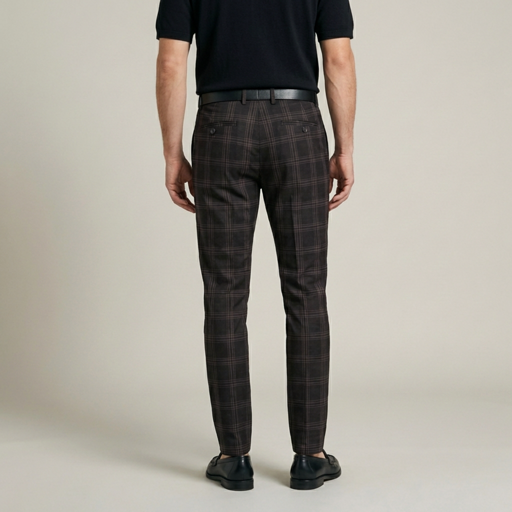 Udine Plaid Tailored Pant
