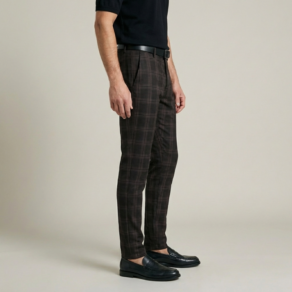 Udine Plaid Tailored Pant