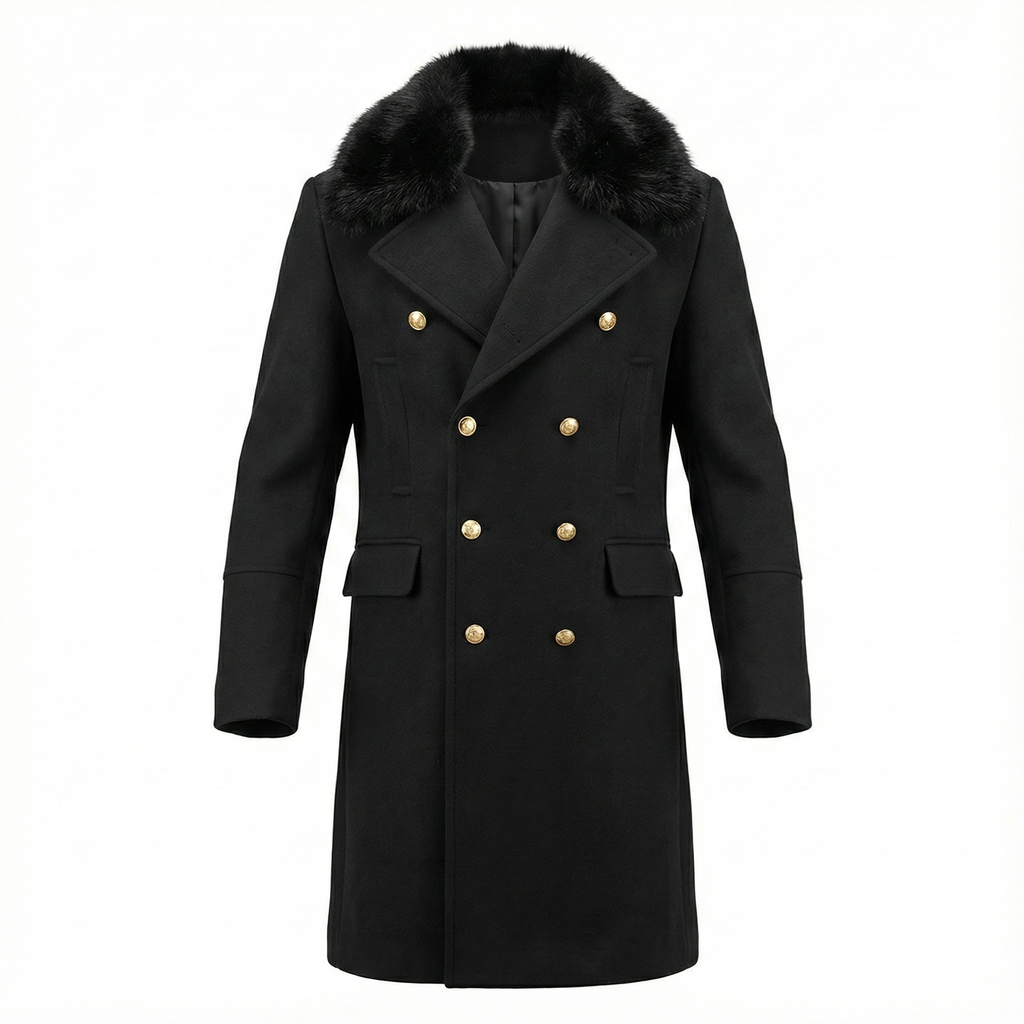 Valbona Fur-Collar Overcoat