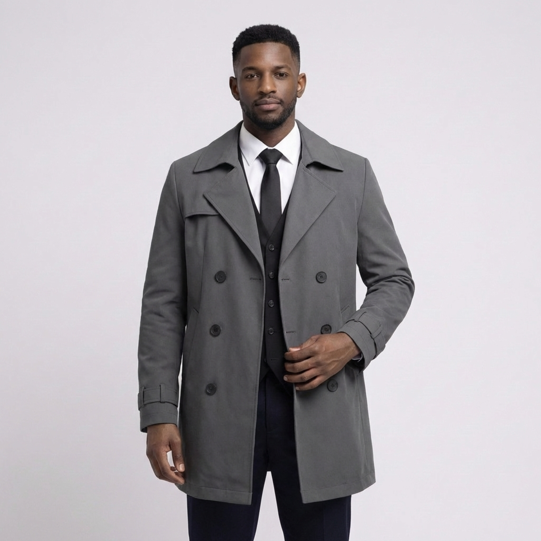 Varenzo Lapel Overcoat
