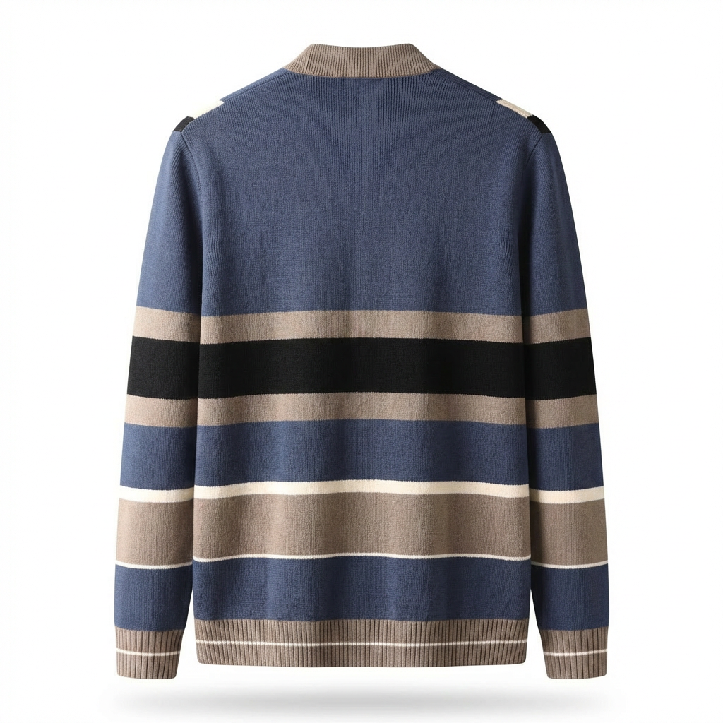 Vercelli Striped Easy Wear Knit Cardigan