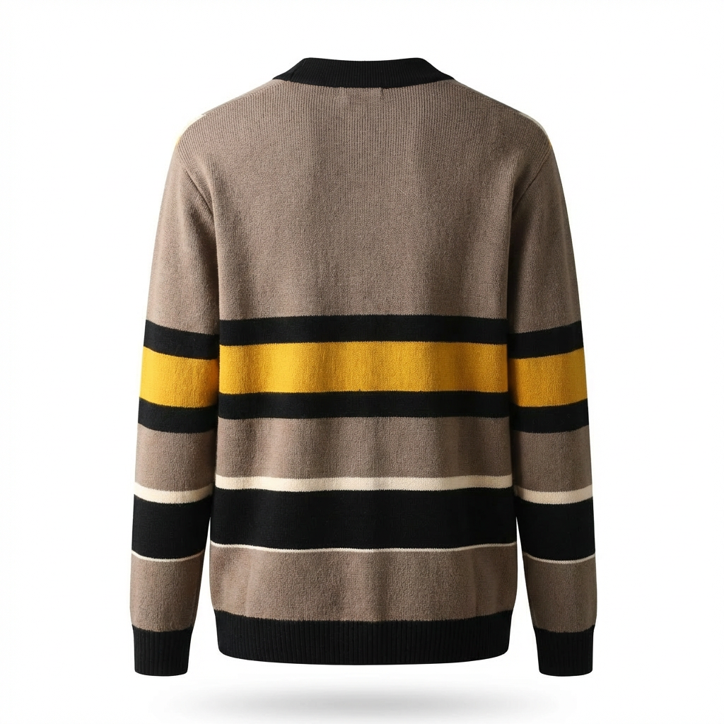 Vercelli Striped Easy Wear Knit Cardigan
