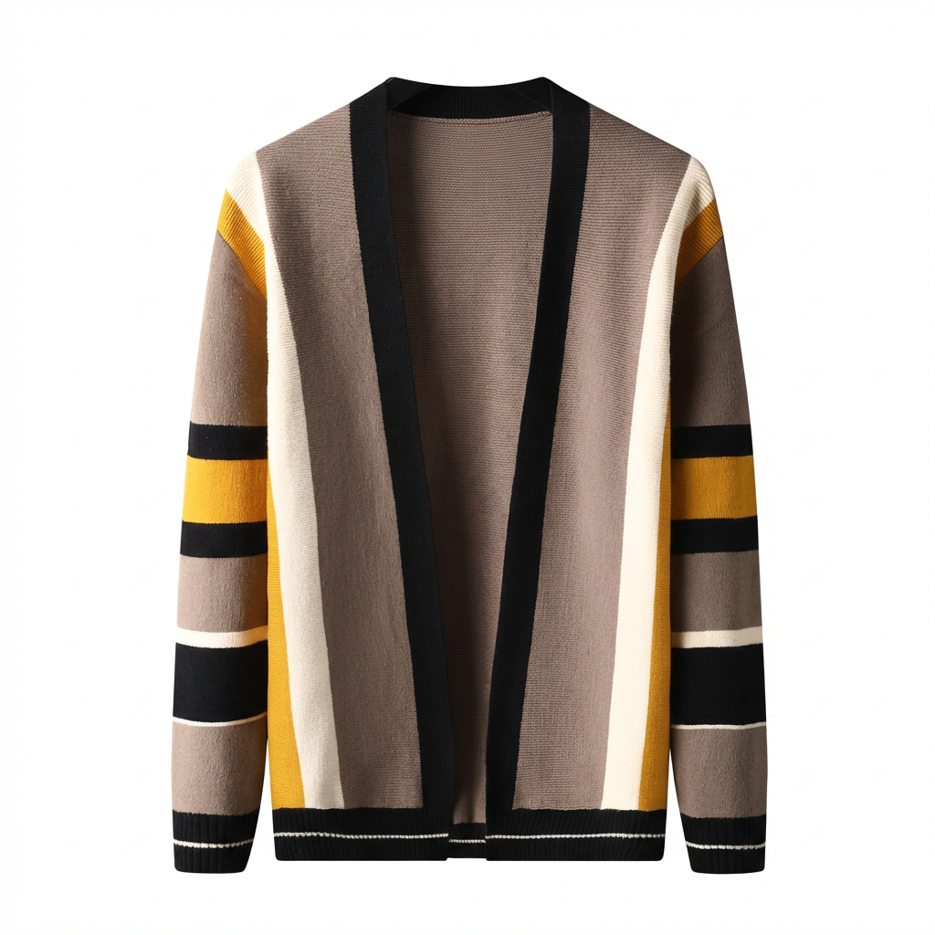 Vercelli Striped Easy Wear Knit Cardigan