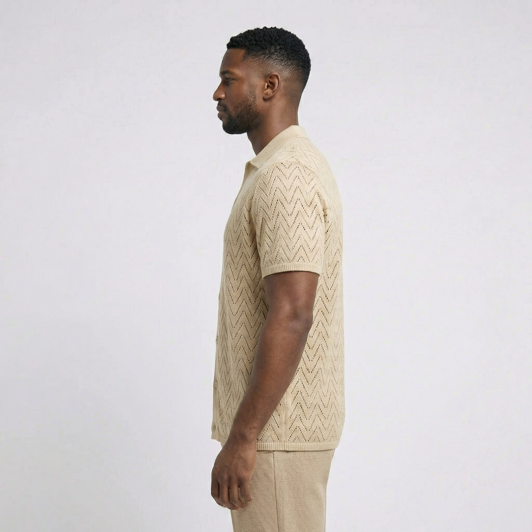 Vigevano Lace-Weave Button Shirt