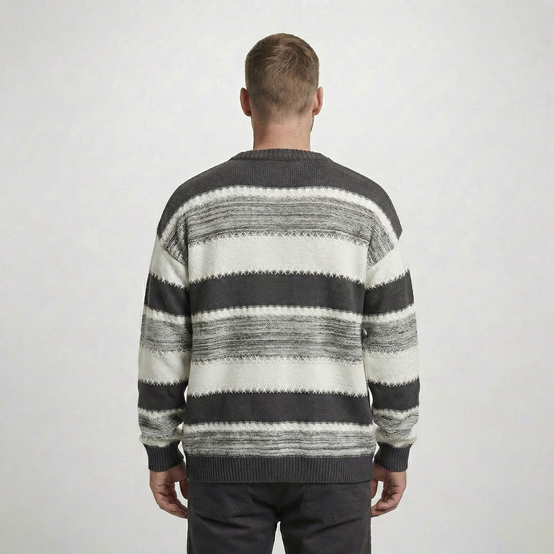 Zaviero Soft Stripe Knit
