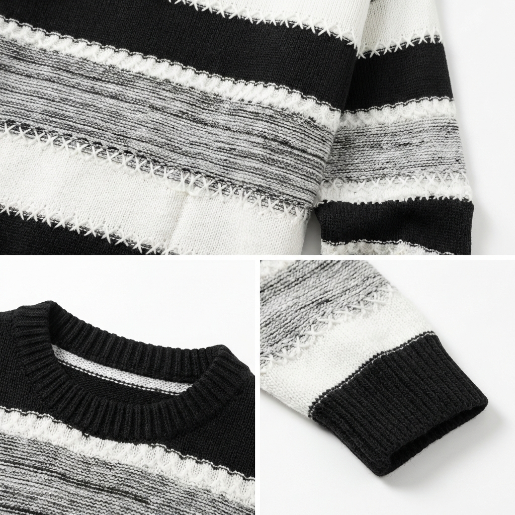 Zaviero Soft Stripe Knit