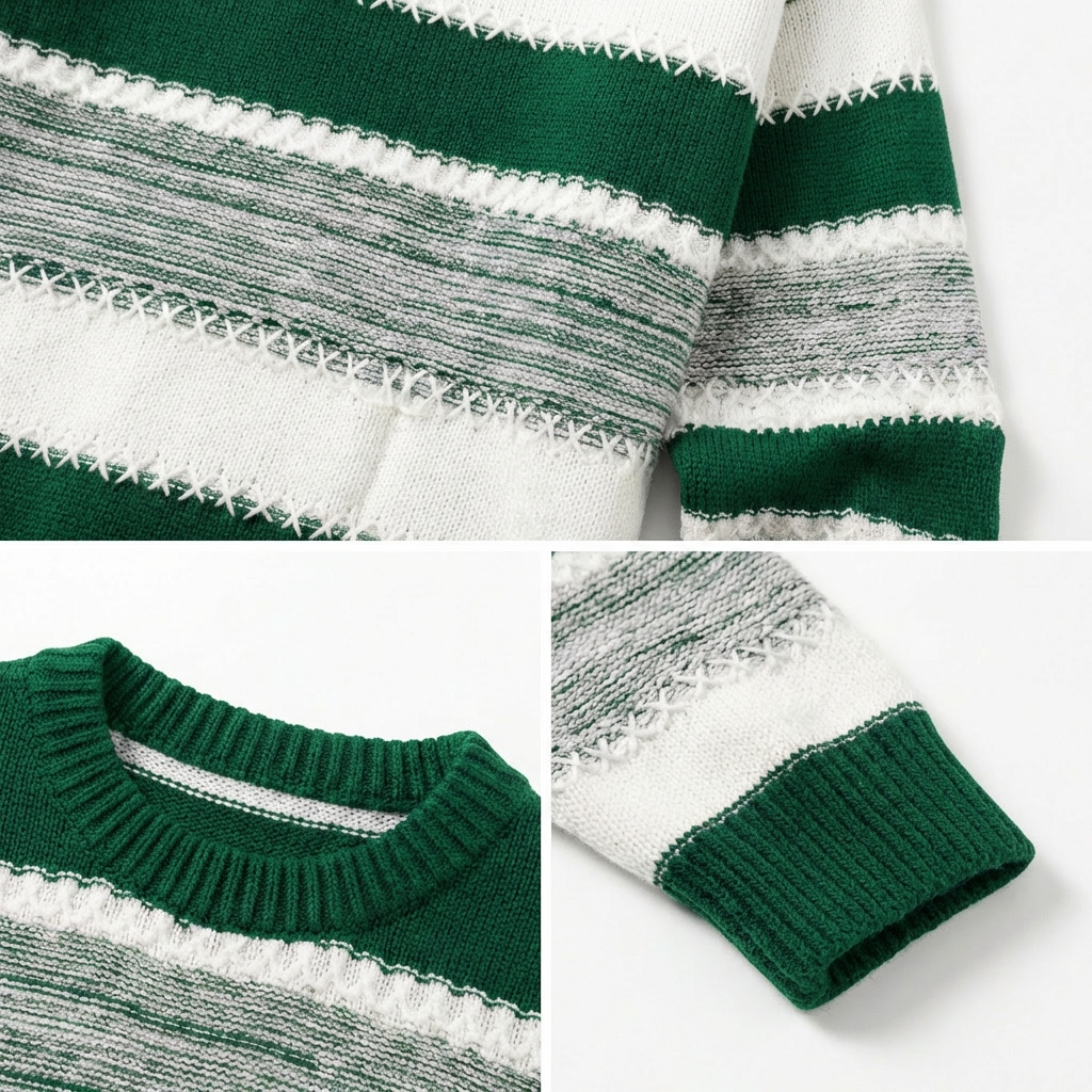 Zaviero Soft Stripe Knit