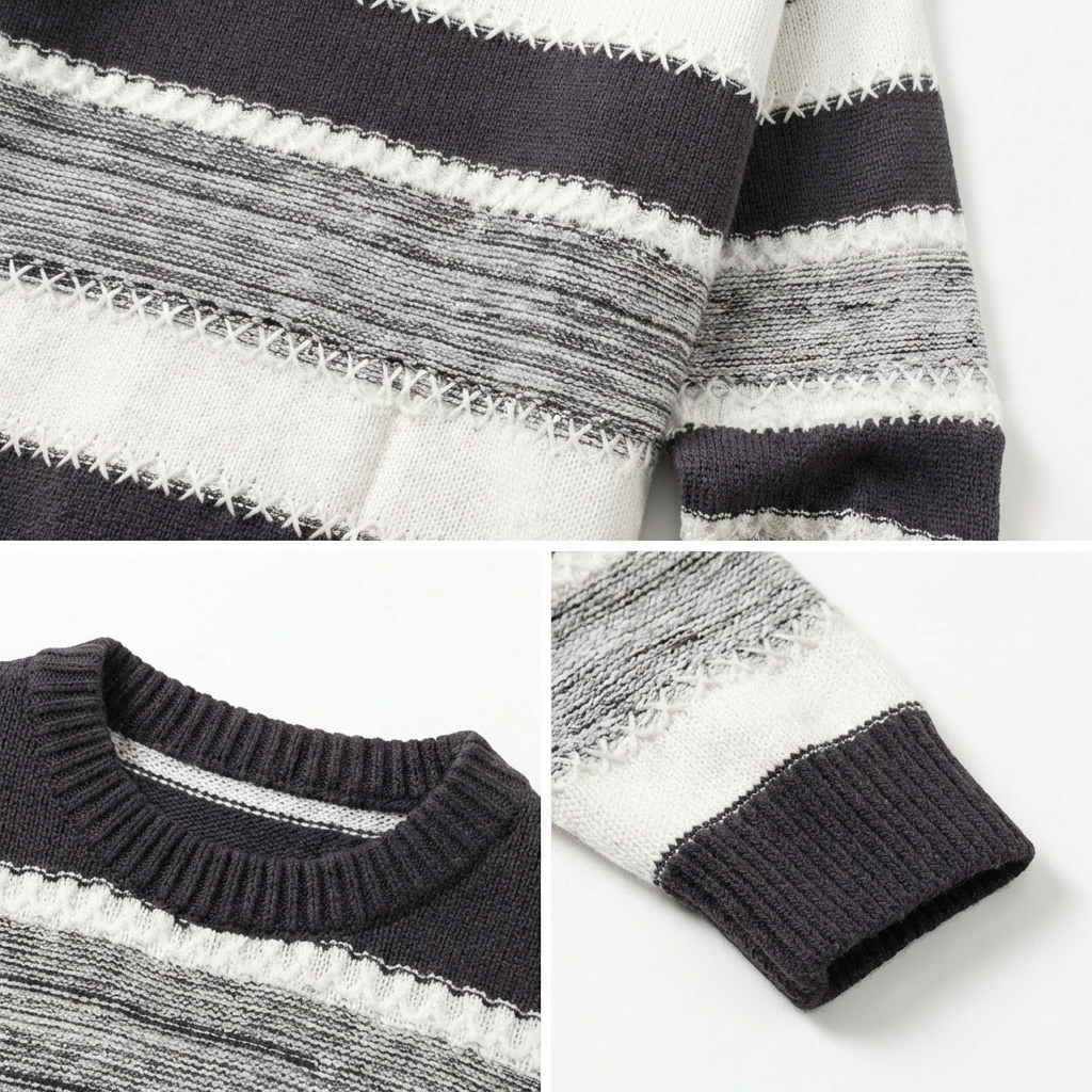 Zaviero Soft Stripe Knit