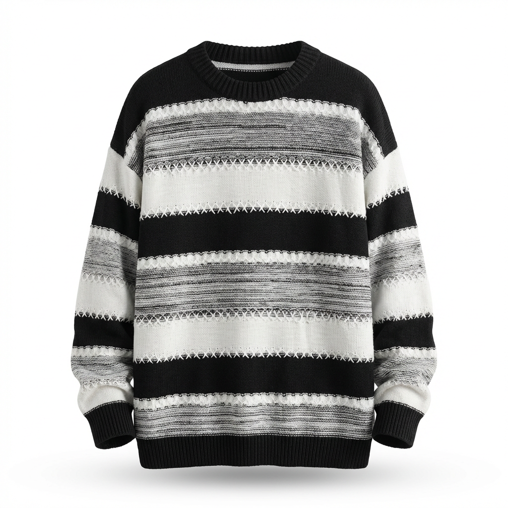 Zaviero Soft Stripe Knit