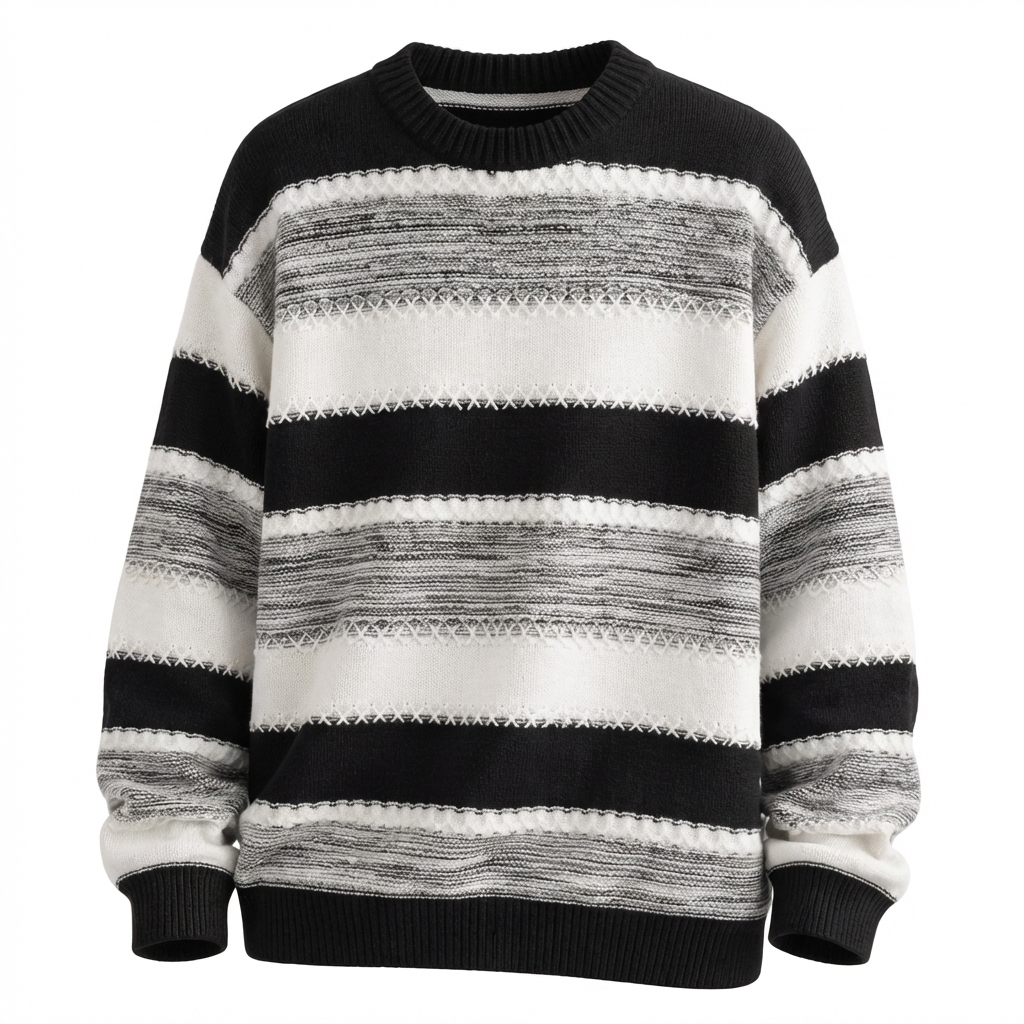 Zaviero Soft Stripe Knit