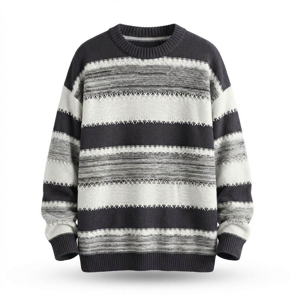 Zaviero Soft Stripe Knit