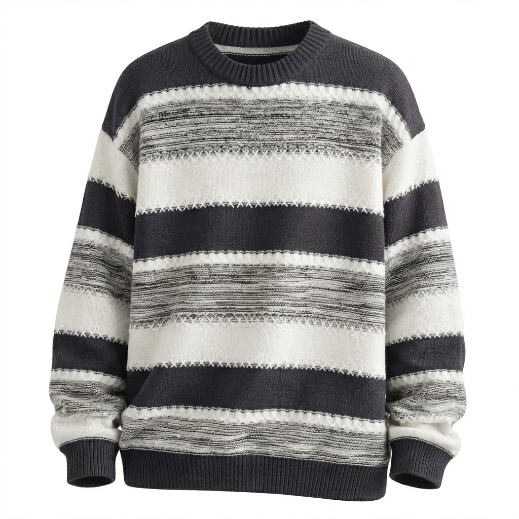 Zaviero Soft Stripe Knit