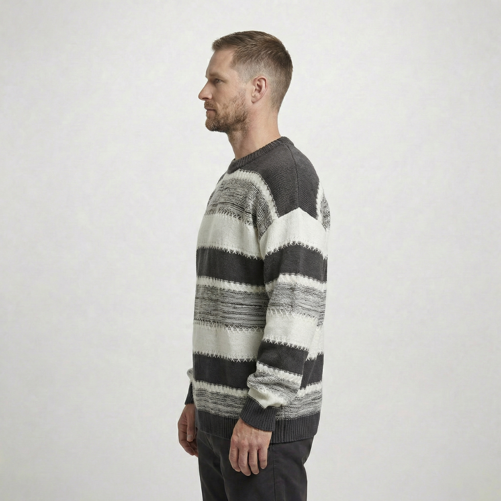 Zaviero Soft Stripe Knit